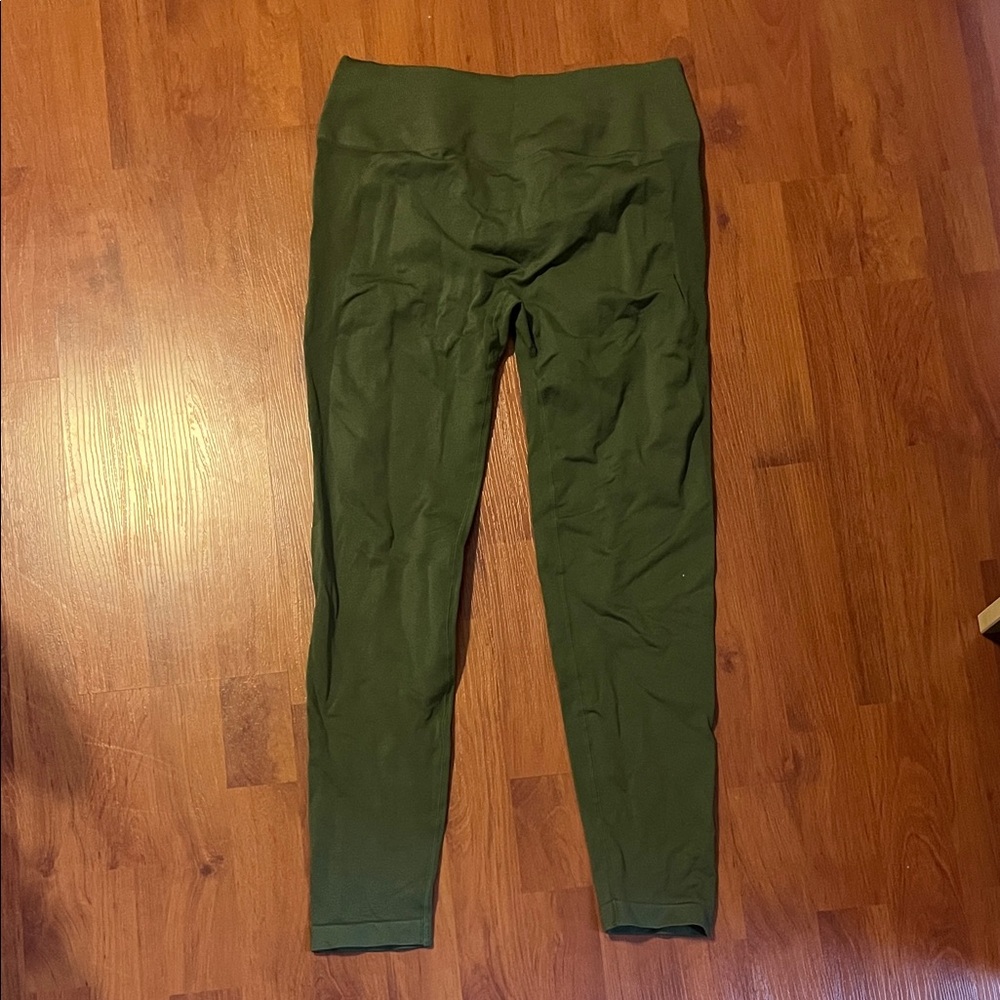 Women's High-Waist Olive Green Leggings